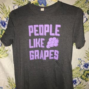 People Like Grapes Gray Shirt